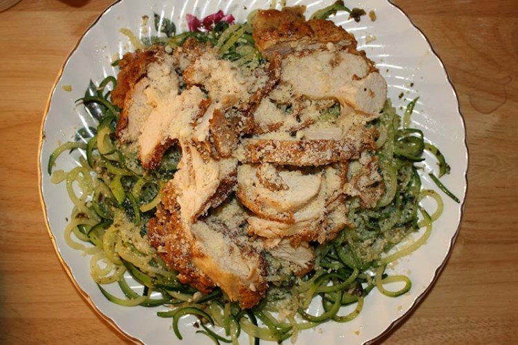 zoodles and chicken