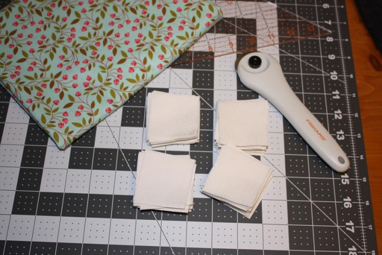 2-inch Squares in Cream
