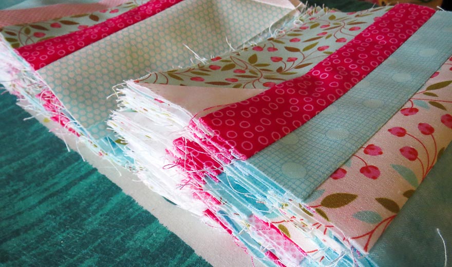 Pins and Stripes QAL Blocks