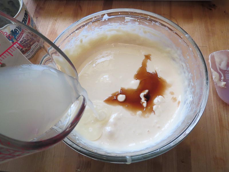 Adding vanilla and lemon juice