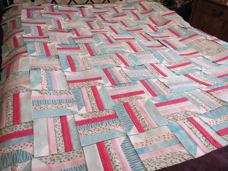 Pins and Strips Quilt in Progress