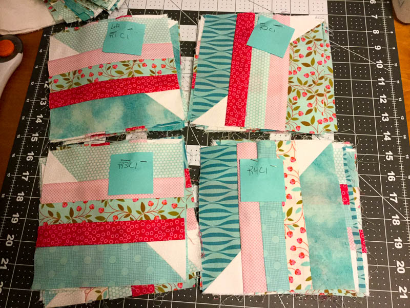 Pins and Stripes Blocks Labelled