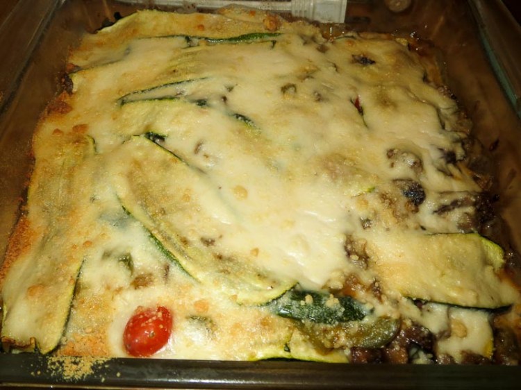 Zucchini Lasagna from the oven