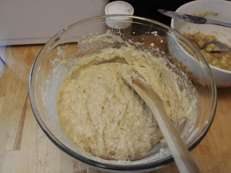 Banana Bread Mixing