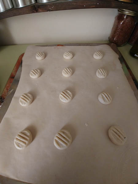 Shortbread ready to bake