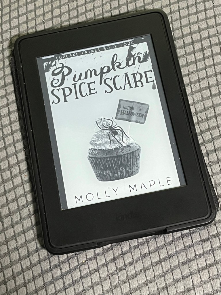 Kindle eready showing cover of Pumpkin Spice Scare by Molly Maple.