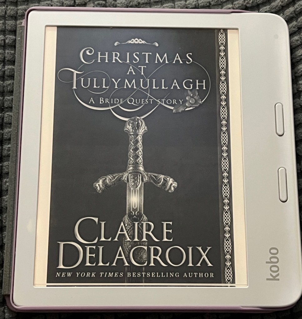 Kobo showing the cover of Christmas at Tullymullagh by Claire Delacroix
